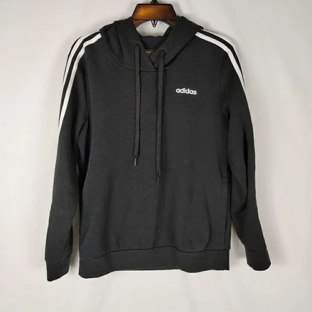 Adidas Size Medium Black And White Basic Hoodie 3